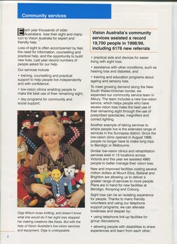 Report on Community Services and Olga Wilson with knitted toys