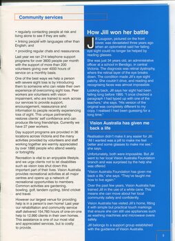 Report on Community Services and profile of client Jill Lougoon