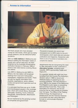 Report on radio stations and image of Lotte Harris cutting out articles