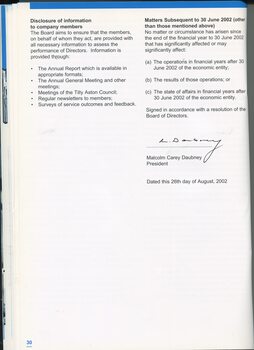 Directors report and review of operations