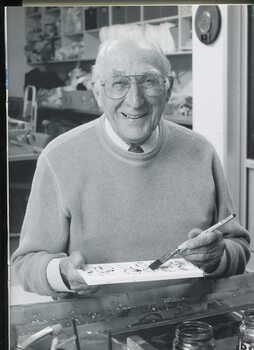 Profile of client Ken Frederick with portrait