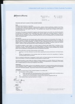Independent audit report from Ernst & Young