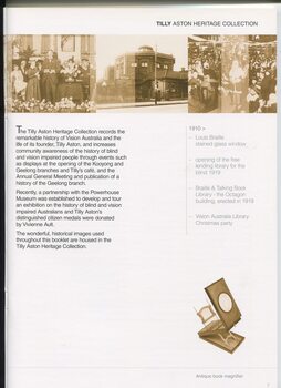 Overview of Tilly Aston Heritage collection and acknowledgement of images