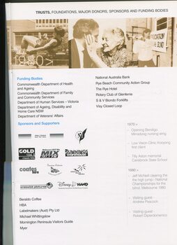 List of funding bodies and major sponsors
