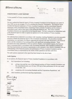 Independent Audit Report by Ernst & Young