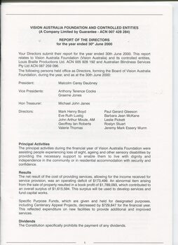 Directors report, activities and review of operations