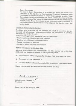 Directors report, activities and review of operations