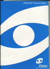 Blue front cover with oversized eye logo