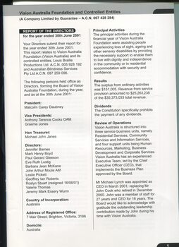 Directors report, activities and review of operations