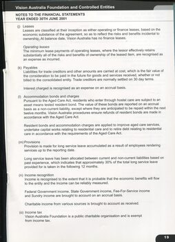 Notes to and forming part of the accounts