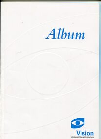 Embossed VAF eye logo on white cover