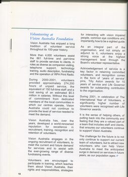 Overview of Volunteer Services division within VAF