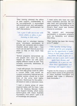 Profile of peer worker Judy Stephens and her role