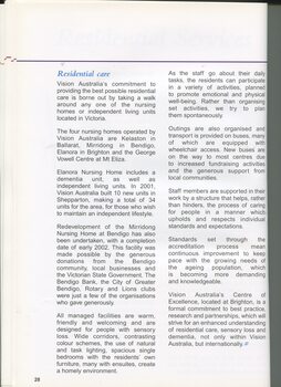Overview of residential care services offered by VAF