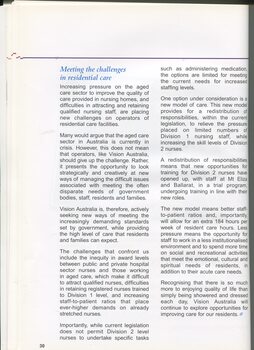 Discussion of residential care services and requirements