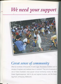 Image of children collecting easter eggs during a fundraiser