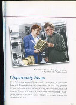 Request for support for VAF fundraising activities such as Op Shops
