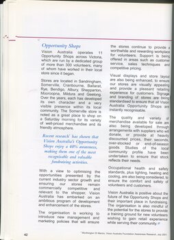 Request for support for VAF fundraising activities such as Op Shops