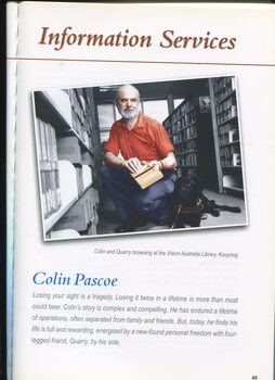 Profile of client Colin Pascoe with his dog Quarry