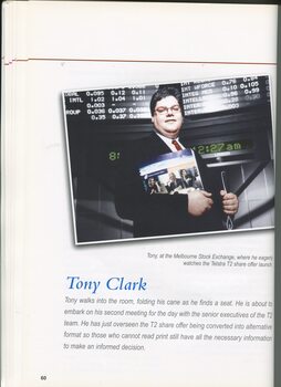 Profile of client and staff member Tony Clark