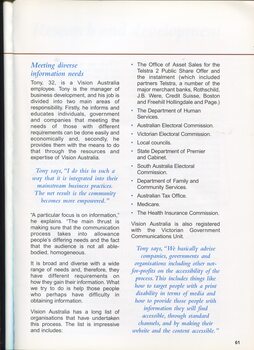 Profile of client and staff member Tony Clark