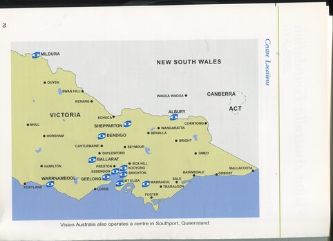 Map showing office locations across Victoria