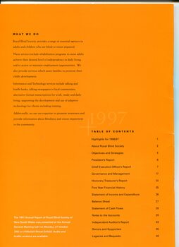 Table of Contents and What We Do