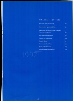 RBS Financial report List of Contents page