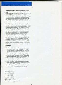Independent Auditor's Report by Grant Thornton