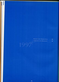 Blue cover page for donors and supporters