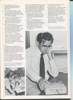Review of talking book and braille options provided by library service