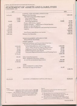 Statement of Assets and Liabilities for the financial year