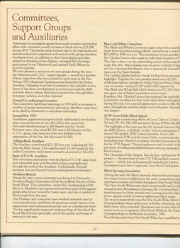 Report on Committees, Support Groups and Auxiliaries