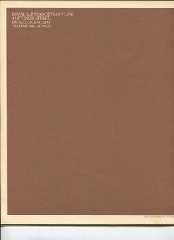 Brown back cover with street address and telephone number for Enfield head office