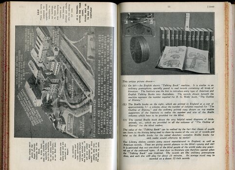 Plan of St Kilda Road grounds and various Braille and Talking book items