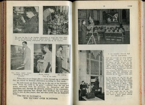 Blind people working in a variety of occupations