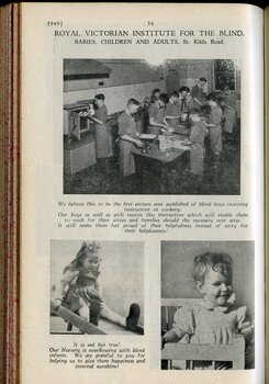 Boys learning to cook and children in the nursery