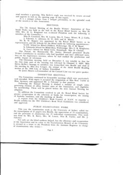 Annual Report by the committee for the current year