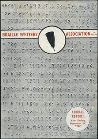 Front cover image of Braille with stylus in silhouette