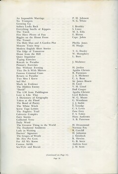 List of books transcribed for the year