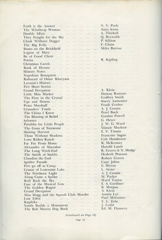 List of books transcribed for the year