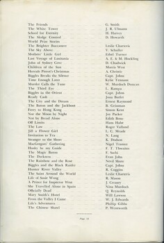 List of books transcribed for the year