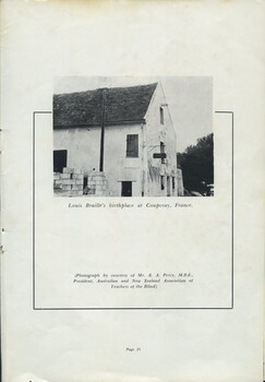 Image of the house that was the birthplace of Louis Braille
