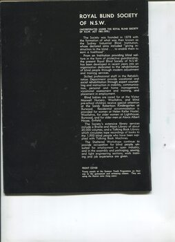 Brief overview of Royal Blind Society and its purpose