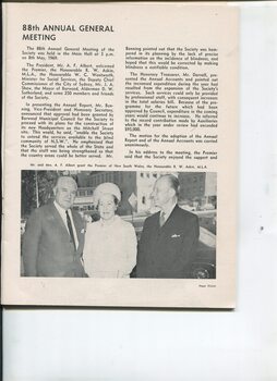 Alexis Albert and Lady Albert with Premier R.W. Askin