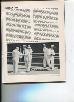 Bowls, cricket and chorale update with image of Frank Yeats