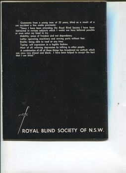 Quote from blind client on how RBS has impacted his life