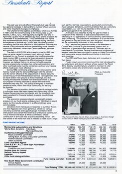 President's report with image of Paul Cullen and Neville Wran