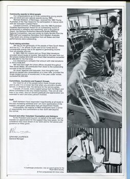 General Manager's report on activities throughout the year