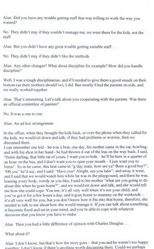 Partial transcription of interview with Matron Dunnell